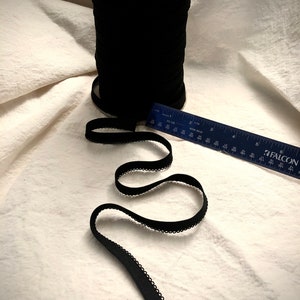 1/2 black lingerie elastic 5-15 yds soft stretch 13mm wide image 3