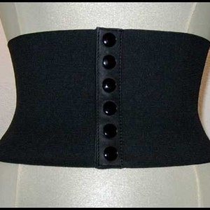 ANY SIZE 80s style elastic and leather stretch belt FREE Shipping image 1
