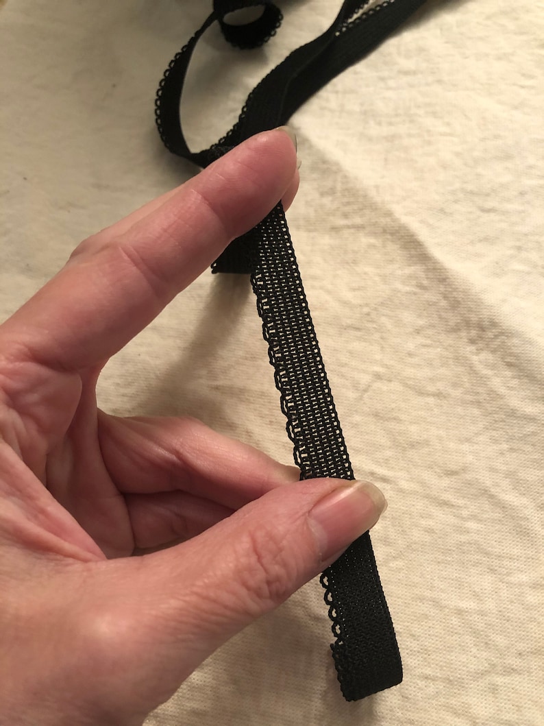 1/2 black lingerie elastic 5-15 yds soft stretch 13mm wide image 6