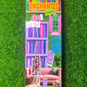 The Enchanted Hobbyist Bookmark – Cozy Book Nook Design | Vibrant Reading Corner Art | Book Lover Gift | Glossy/Matte Finish