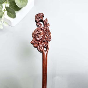 6Pcs Mini Wooden Flower Hairpin, Unique Flower Wood Hair Stick, Hair Stick Gifts, Cute Flower Wood Hair Stick Decor, Wooden Hair Adornment
