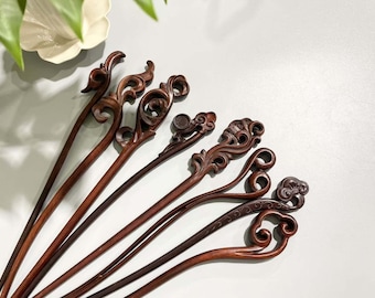 8Pcs Miniature Wooden Cloud Hairpin, Unique Cloud Wood Hair Stick, Hair Stick Gifts, Cute Cloud Wood Hair Stick Decor, Wooden Hair Adornment