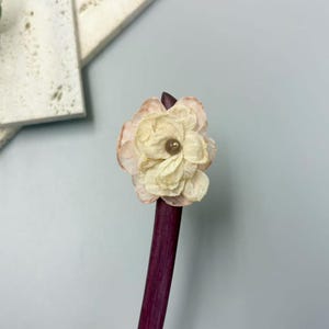 Miniature Wooden Flower Hairpin, Unique Flower Wood Hair Stick, Hair Stick Gifts, Cute Flower Wood Hair Stick Decor, Wooden Hair Adornment