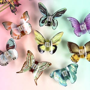 Simulated Butterfly Hair Clips, Colorful Butterfly Hair Clips, Handmade Butterfly Hair Clips Birthday Gift Butterfly Hair Accessories Gift