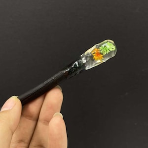 Wooden Dried Flower Hairpin,, Unique Resin Flower Wooden Hairpin Hair Stick Gifts, Cute Flower Wood Hair Stick Decor, Wooden Hair Adornment