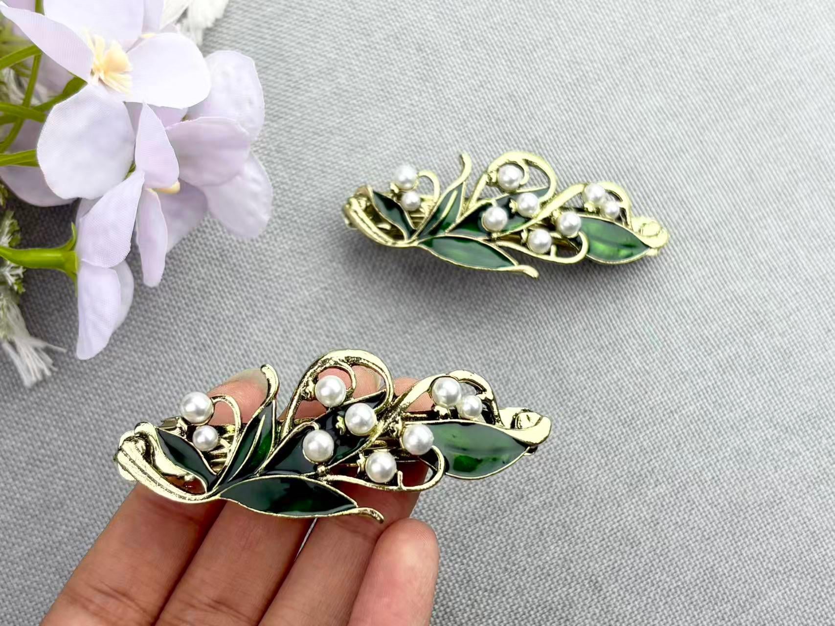 ヘアアクセサリー luijewelry vance clip small Green Fur vance clip – BUNNY APARTMENT