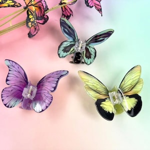 Simulated Butterfly Hair Clips, Colorful Butterfly Hair Clips, Handmade Butterfly Hair Clips Birthday Gift Butterfly Hair Accessories Gift