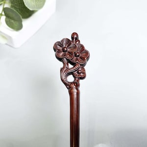 6Pcs Mini Wooden Flower Hairpin, Unique Flower Wood Hair Stick, Hair Stick Gifts, Cute Flower Wood Hair Stick Decor, Wooden Hair Adornment