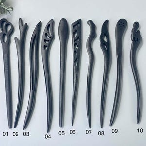 Wooden Hair Sticks - Etsy display picture 3