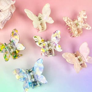 Simulated Butterfly Hair Clips, Colorful Butterfly Hair Clips, Handmade Butterfly Hair Clips Birthday Gift Butterfly Hair Accessories Gift
