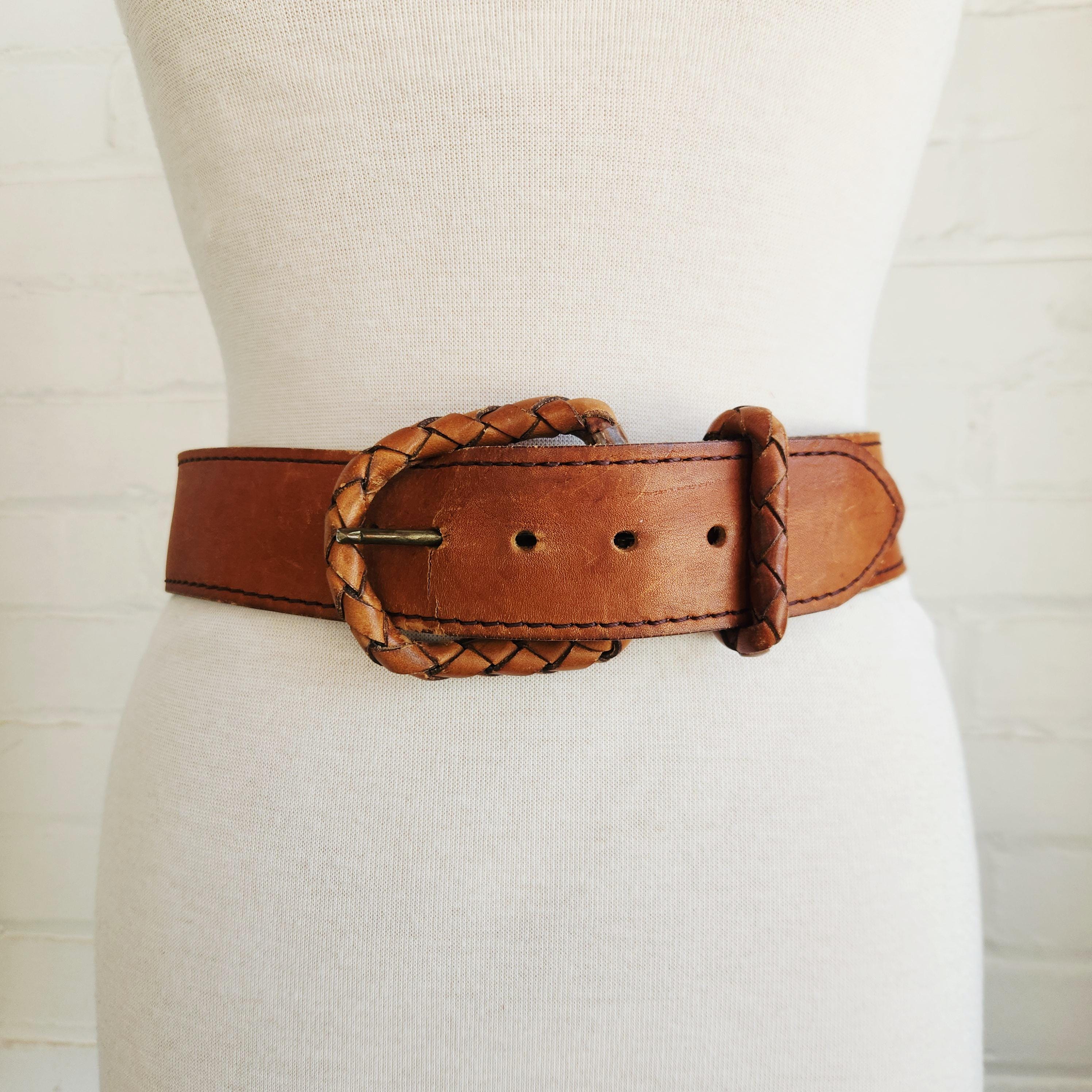 Vintage Vera Belt Size Medium Navy Blue Bronze Accents Statement Women\'s Men main image 4