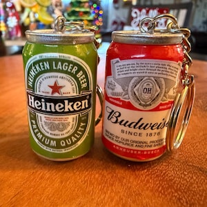Large Beer Can Keychain