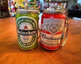 Large Beer Can Keychain
