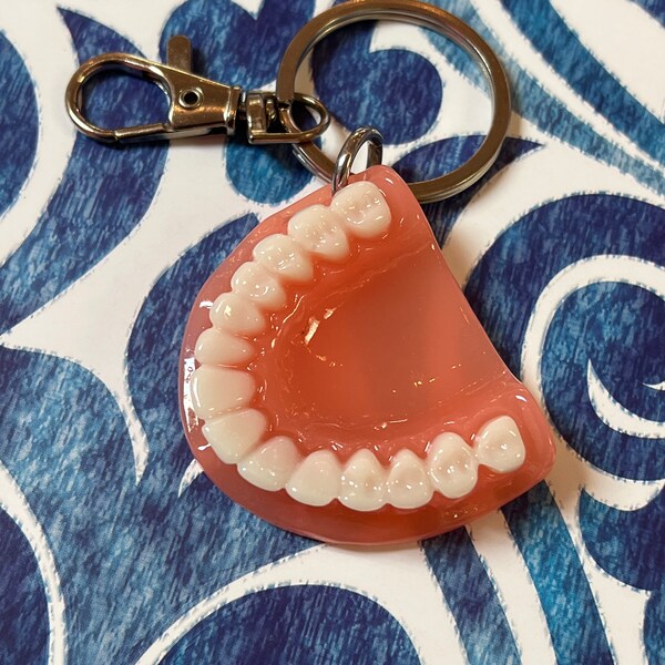 False Teeth Keychain