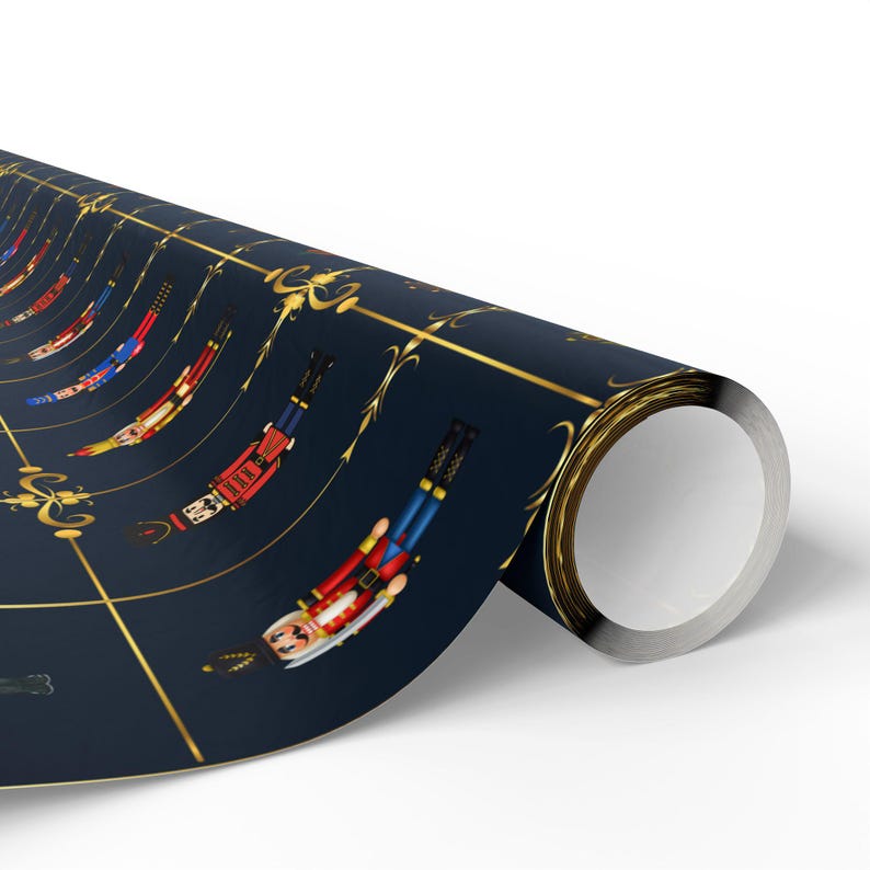 Nutcracker Wrapping Paper - Holiday Gift Wrap - Christmas Gift Wrap - Toy Soldier Pattern - Xmas Present image 8