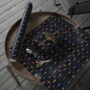 Nutcracker Wrapping Paper - Holiday Gift Wrap - Christmas Gift Wrap - Toy Soldier Pattern - Xmas Present image 5