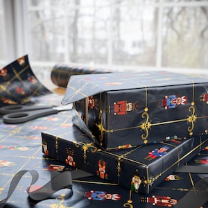 Nutcracker Wrapping Paper - Holiday Gift Wrap - Christmas Gift Wrap - Toy Soldier Pattern - Xmas Present image 7