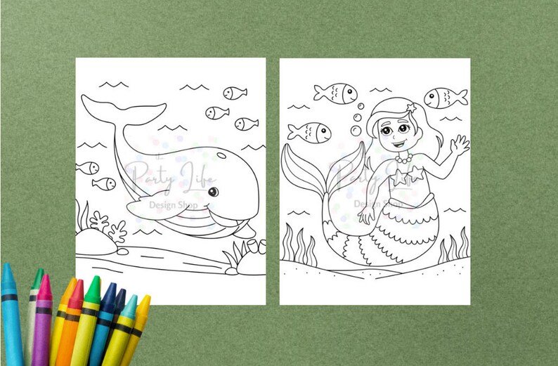 Beach Coloring Pages - Instant Download - Etsy
