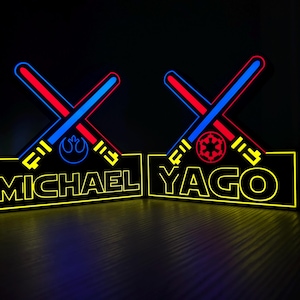 Personalized Lightsaber Imperial Rebel Light Gift Decor
