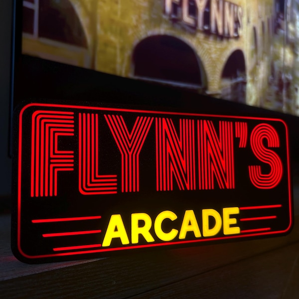 Flynn's Arcade Night Light/Decor/Gift-See product dimensions in description!