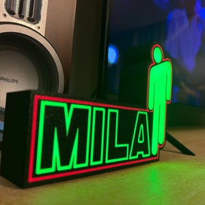 Gepersonaliseerde Billie Singer nachtlampje decor cadeau - CONTROLEER DE AFMETINGEN VAN HET ARTIKEL in de productbeschrijving
