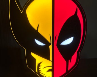 Deadpool e Wolverine Light / Portachiavi / Ornamento Decorativo Regalo - VERIFICARE LE DIMENSIONI DEL PRODOTTO nella descrizione dell'articolo!