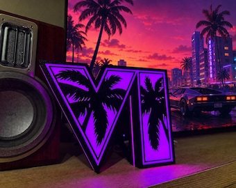Multi-color changing Grand Auto Video Game Nightlight/Decor/Gift