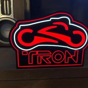 Tron Light Cycle  Night Light Decor Gift-Please SEE PRODUCT DIMENSIONS in Item Description!