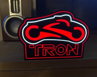 Tron Light Cycle  Night Light Decor Gift-Please SEE PRODUCT DIMENSIONS in Item Description!