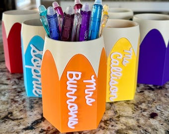 Custom Pencil Cup for Back to School, Holiday, Teacher Appreciation