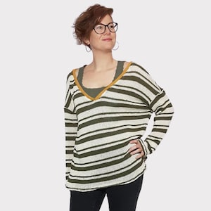 Gaia Oversized Sweater PDF Sewing Pattern for Women | Easy Beginner Project | Spanish Pattern and Tutorial | Sizes EU 36-58