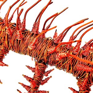 Spikey Monster Freak Bendable Copper Wire Creature fun, unique, fully poseable Hand-made out of recycled & repurposed materials image 5