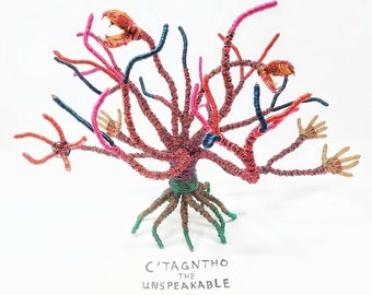 Tentacle Monster Thing - Bendable Copper Wire Creature - fun, unique, fully poseable! Hand-made out of recycled & repurposed materials