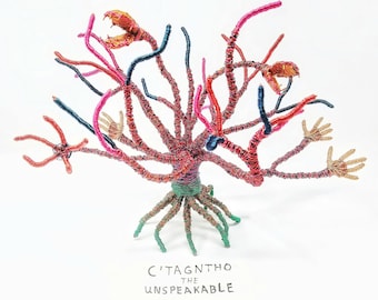 Tentacle Monster Thing - Bendable Copper Wire Creature - fun, unique, fully poseable! Hand-made out of recycled & repurposed materials