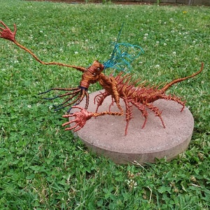 Spikey Monster Freak Bendable Copper Wire Creature fun, unique, fully poseable Hand-made out of recycled & repurposed materials image 10