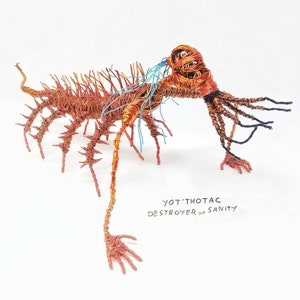 Spikey Monster Freak Bendable Copper Wire Creature fun, unique, fully poseable Hand-made out of recycled & repurposed materials image 2