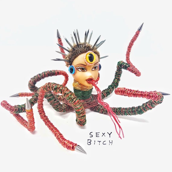 Spiked Tentacle Doll - Bendable Copper Wire Creature - Fun, Unique