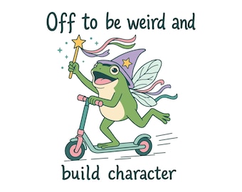 Frog Fairy Scooter SVG | Magical Whimsical Design (Digital Download)