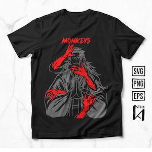 Anime Layered SVG, Anime Vector, Ready fo Print, It works for all Cricut, DTF, DTG, Sublimation and Screen Printing Techniques