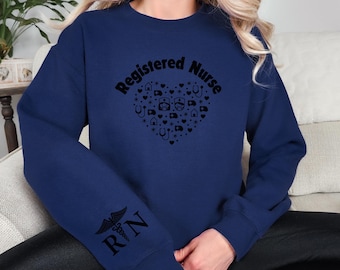 nurse sweatshirt, rn sweatshirt, nurse gift, gifts for nurses, nursing gifts, cozy sweatshirt, nursing student, registered nurse