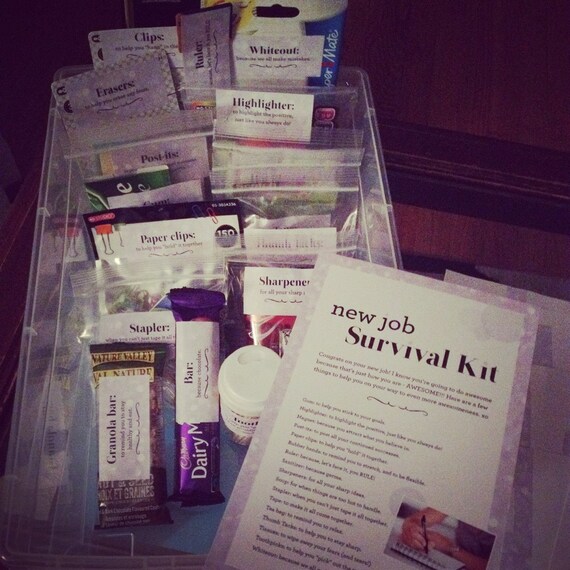 DIGITAL DOWNLOAD New Job Survival Kit new job gift gifts | Etsy