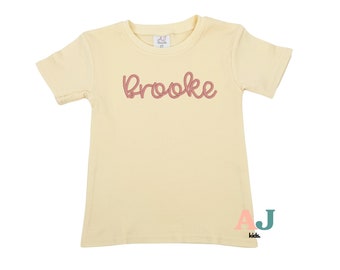Personalized Embroidered Girls Shirt – Custom Name Tee