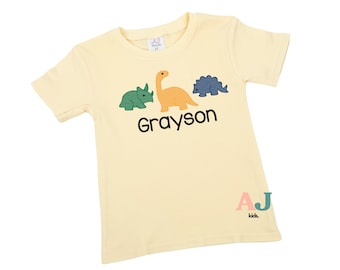 Personalized Embroidered Dinosaur Toddler Shirt