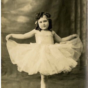 Little Girl Child BALLET DANCER Old Antique Vintage Photo Reprint