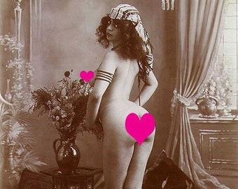 NUDE FRENCH MODEL Artists Vintage Photo Reprint ...Mature