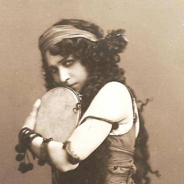 Old Vintage Antique GLAMOROUS GYPSY Photo Reprint