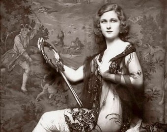 Old Vintage Antique GLAMOROUS FLAPPER Showgirl Photo Reprint 2