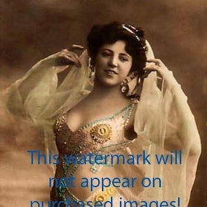 Old VINTAGE Antique 1920s BELLY DANCER Photo Reprint