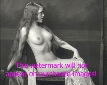 EXOTIC FRENCH NUDE Vintage Photo Reprint ...Mature