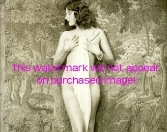 SEMI-NUDE Atemberaubendes MODELL Vintage Fotos Fotografie Reprint